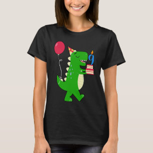 Dinosaurier Geburtstag 9. Jahr alter Spaß Balloons T-Shirt