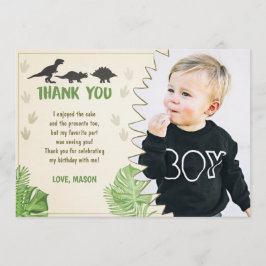 Dinosaurier-Geburtstag danken Ihnen, Party-Jungen Einladung