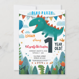 Dinosaurier Geburtstag Einladung