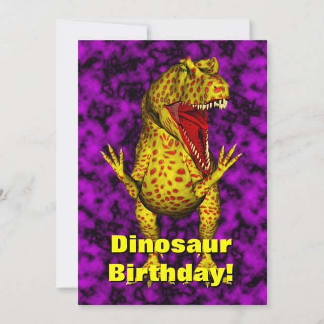 Dinosaurier Geburtstag Einladung (Vorderseite)