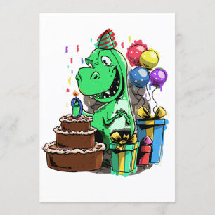 Dinosaurier-Geburtstag für einen 9-jährigen T-Rex Einladung
