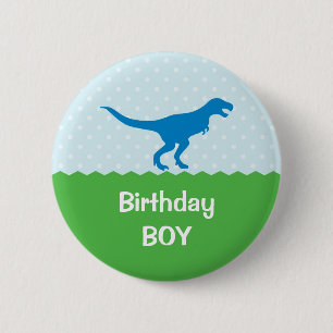 Dinosaurier-Geburtstags-Knopf Button