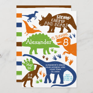 Dinosaurier-Geburtstags-Party Einladung