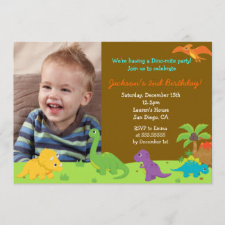 Dinosaurier-Geburtstags-Party Invitaions Einladung