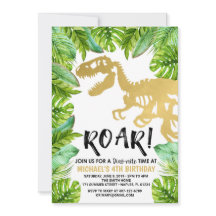 Dinosaurier Geburtstagseinladung Dino Party Boy
