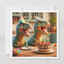 Dinosaurier Geburtstagseinladung, T-rex Party Tier