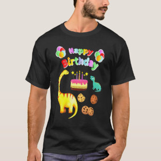 Dinosaurier Geburtstagskuchen und Kekse T-Shirt