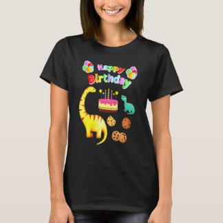 Dinosaurier Geburtstagskuchen und Kekse T-Shirt