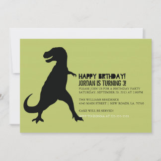 Dinosaurier Geburtstagspartei| T-Rex Einladung