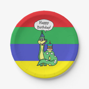 Dinosaurier Geburtstagsplatten Pappteller