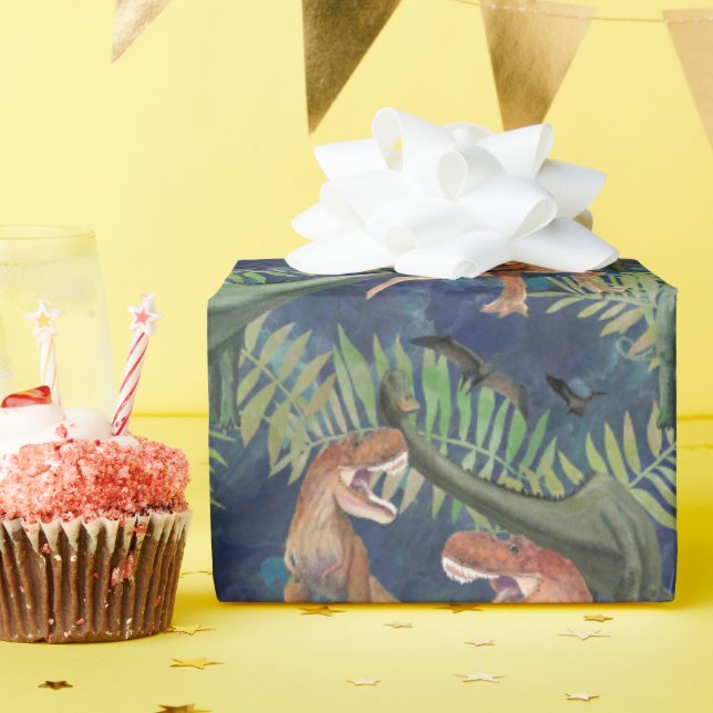 Dinosaurier Geschenkpapier (Geburtstagsparty)
