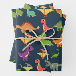 Dinosaurier Geschenkpapier Set