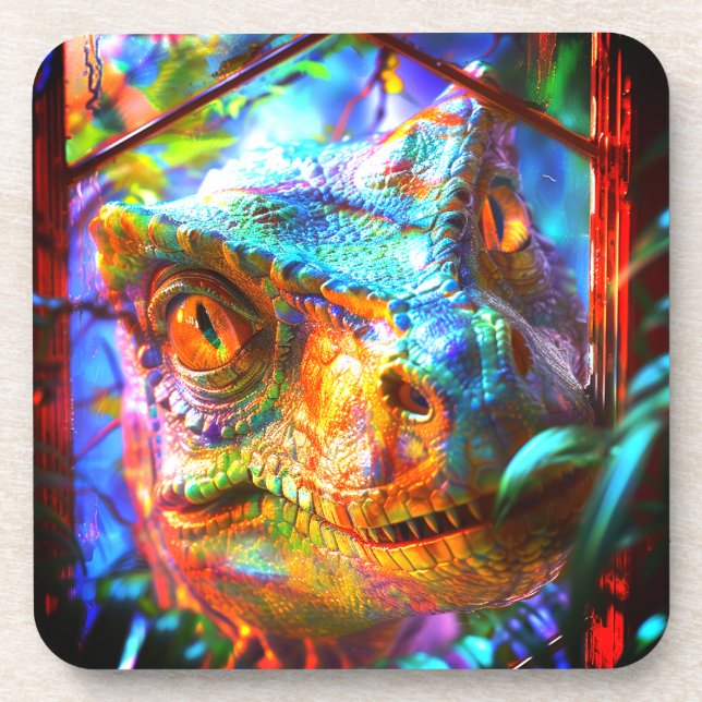 Dinosaurier Getränkeuntersetzer (Vorderseite)
