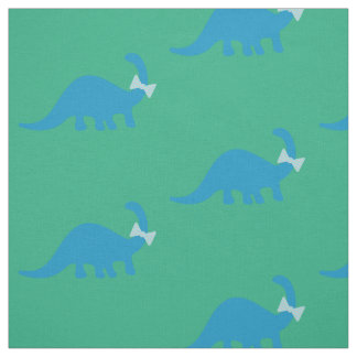 Dinosaurier-Gewebe L niedliches blaues Grün-Muster Stoff