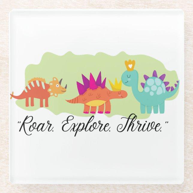 Dinosaurier Glasuntersetzer (Vorderseite)