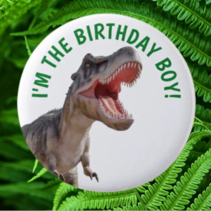 Dinosaurier glücklicher T Rex JUNGE Button