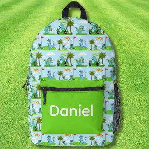 Dinosaurier Golf Kindermuster Bedruckter Rucksack