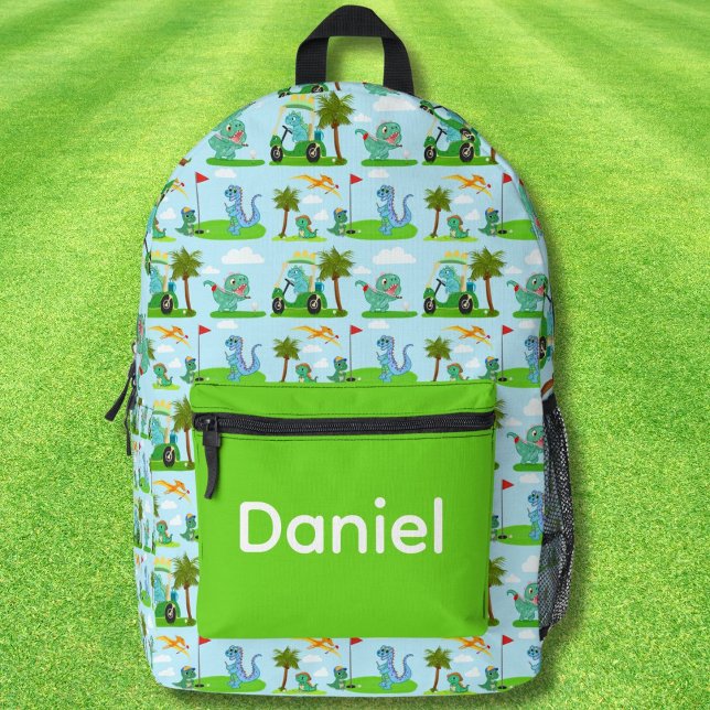 Dinosaurier Golf Kindermuster Bedruckter Rucksack (Von Creator hochgeladen)