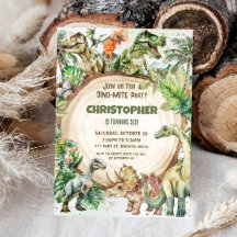 Dinosaurier Greenery Dino-mite Birthday Party