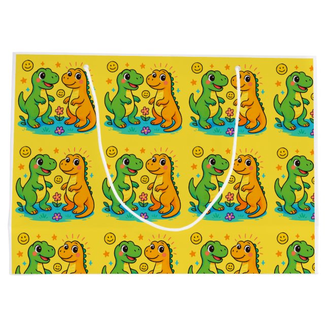 Dinosaurier Große Geschenktüte (Rückseite)