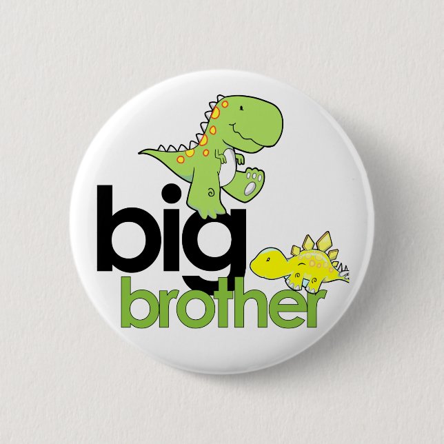 Dinosaurier-großer Bruder Button (Vorderseite)
