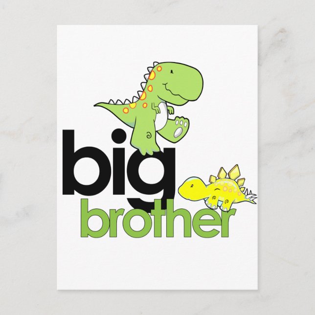 Dinosaurier großer Bruder Postkarte (Vorderseite)