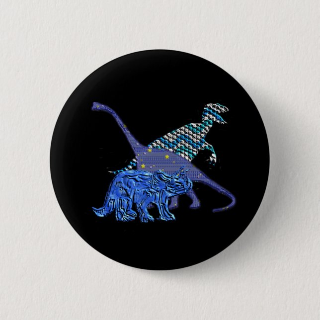 Dinosaurier-Gruppe Button (Vorderseite)