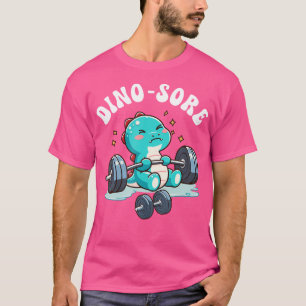 Dinosaurier Gym Fitness Heften Trainingsgewichte N T-Shirt