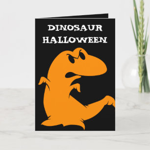 Dinosaurier Halloween Karte