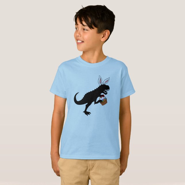 Dinosaurier-Häschen-Shirt, Ostern-T-Shirt T-Shirt (Vorne ganz)