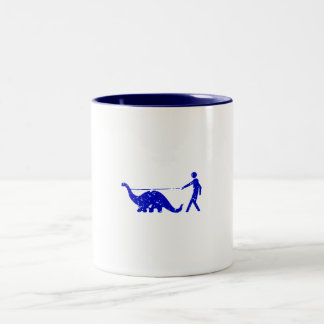 DINOSAURIER-HAUSTIER-WANDERER-LEINE ZWEIFARBIGE TASSE
