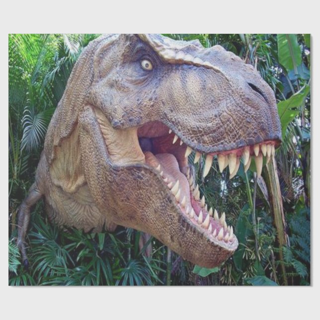 Dinosaurier-Hochglanzpapier für Kinder Geschenkpapier (Flach)