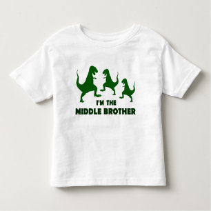 Dinosaurier Ich bin der Mittlere Bruder Kleinkind T-shirt
