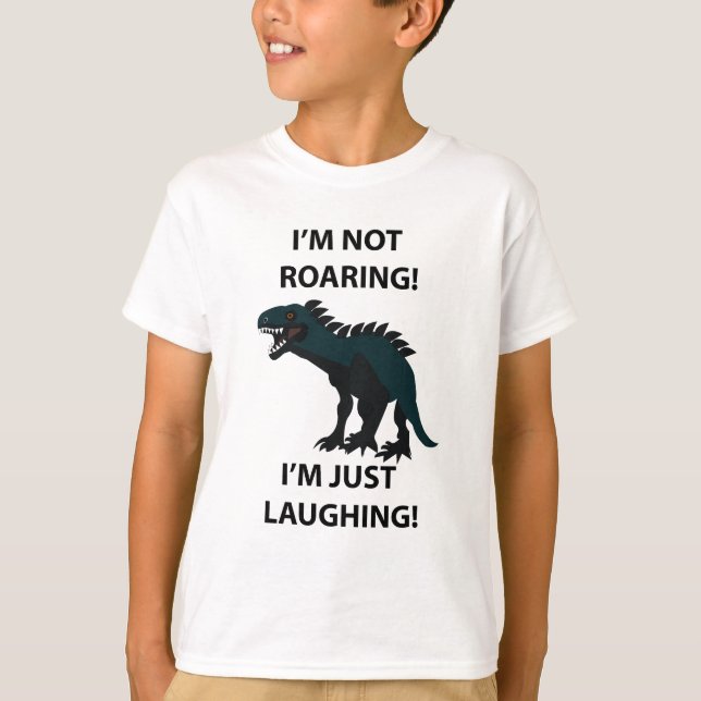 Dinosaurier ich bin nur lachend Funny Dinosaur Kin T-Shirt (Vorderseite)
