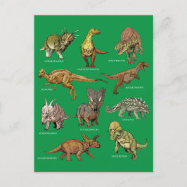 Dinosaurier-Illustrationen Postkarte
