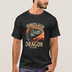 Dinosaurier im Herzdrachen nach Namen Iguana Repti T-Shirt