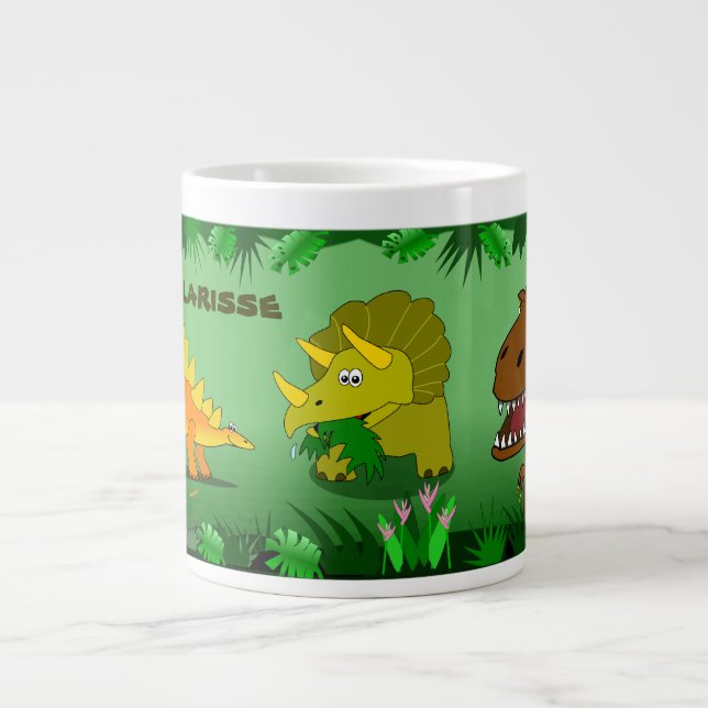 Dinosaurier in der Jumbo-Tasse (Vorderseite)