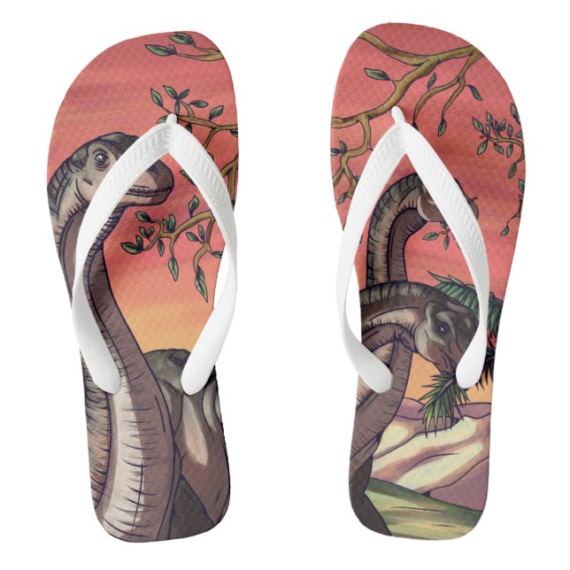 Dinosaurier in Dusk Flip Flops (Fußbett)