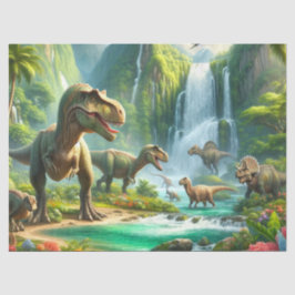 Dinosaurier in Jungle Kid's Seidenpapier