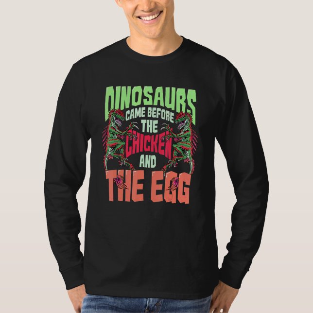 Dinosaurier Inspiriert Hühner- und Eier-verwandte  T-Shirt (Vorderseite)