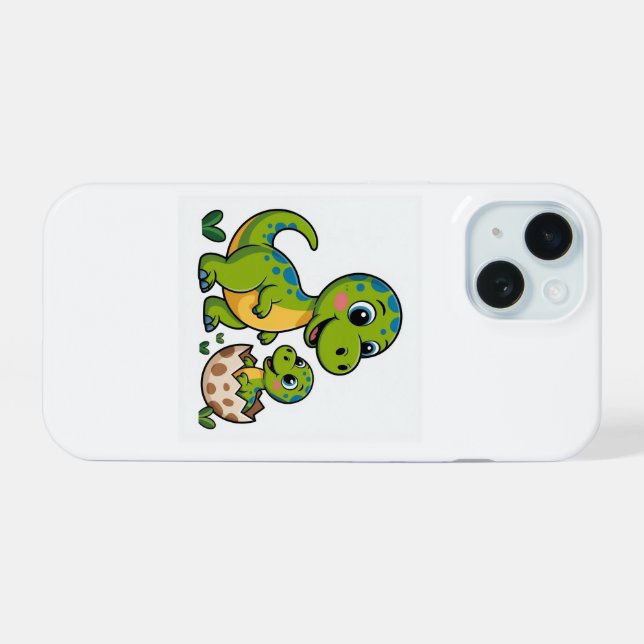 Dinosaurier iPhone 15 Hülle (Rückseite (Horizontal))