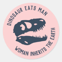 "Dinosaurier isst Mann, Frau erbt die Erde "