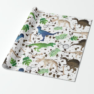 Dinosaurier jagen! Dinosaurier auf Safari Boys Kid Geschenkpapier