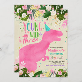 Dinosaurier Junge Wilde und freie Dinosaurier Gebu Einladung