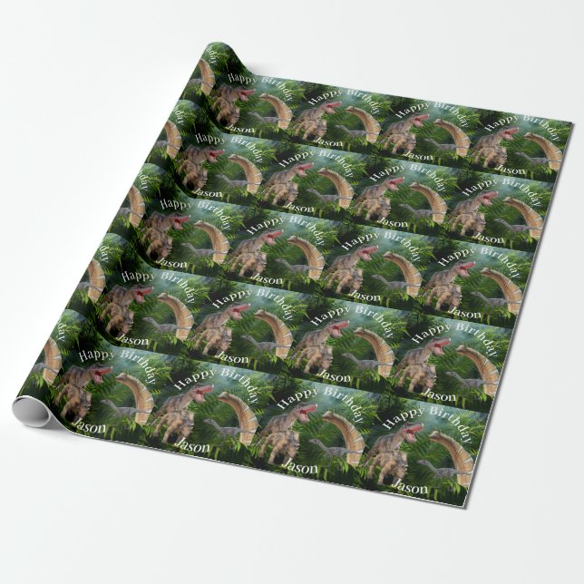Dinosaurier Jurassic World Geschenkpapier (Ungerollt)