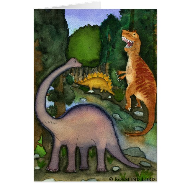 Dinosaurier-Karte (Vorne)