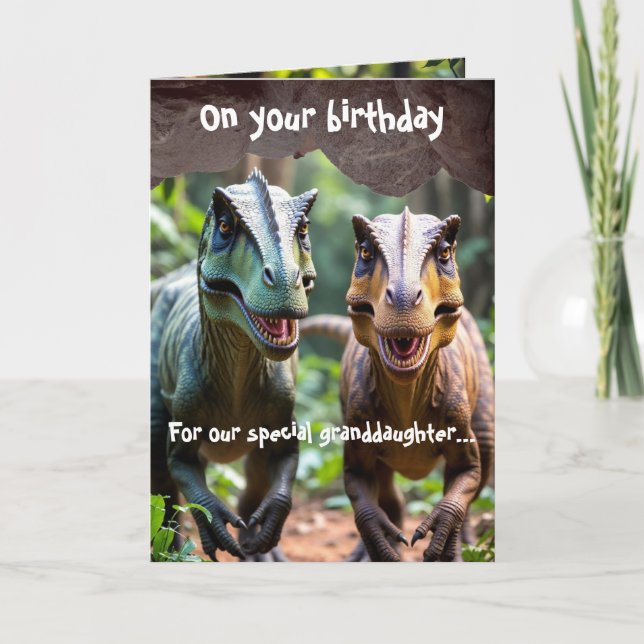 Dinosaurier Karte (Vorderseite)