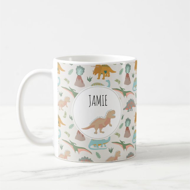 Dinosaurier Kinder Boho Dinosaurier Benutzerdefini Kaffeetasse (Links)