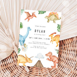 Dinosaurier-Kinder-Geburtstags-Einladung Einladung