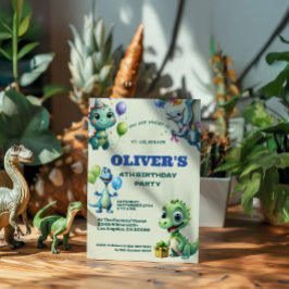 Dinosaurier-Kinder-Geburtstagsfeier Save The Date